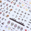12 sheets Manicure Halloween Water Transfer Nail Art Decoration Stickers