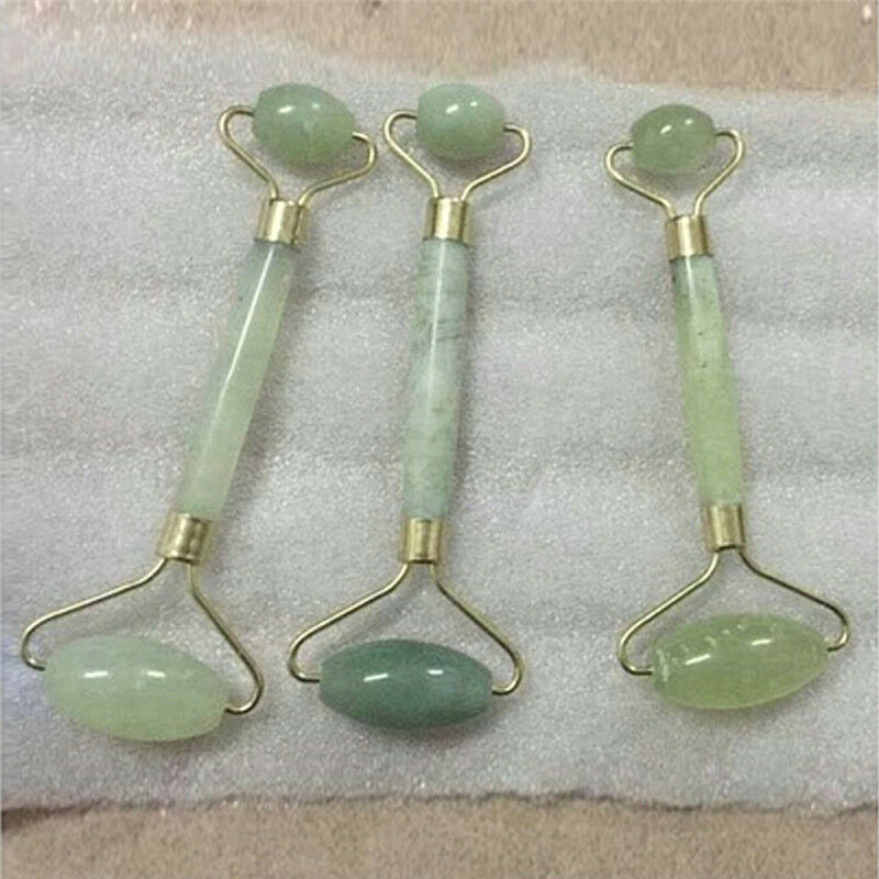 Natural Facial Massage Tool Guasha Beauty Jade Roller Face Thin Massager FT