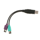 USB Port To PS2 Mouse Keyboard Adapter Converter For PC Notebook