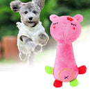 Funny Animal Shape Cute Pet Puppy Dog Toys Soft Plush Sound Squeaky Pig Che H3Y6