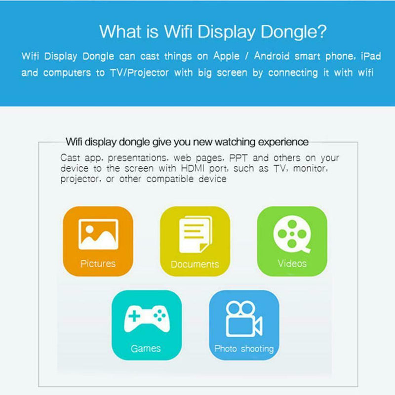 WiFi Display Wecast C2+ HDMI 1080P TV Stick Miracast DLNA Display Receiver