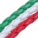 Jewelry bracelet, Italian flag bangle, leather alloy, for men's women, greenD4G4
