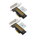 2x M.2 NVMe SSD NGFF to PCIe 3.0 x4 m2 Converter M2.PCI-E SSD Expansion Cards