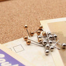 400pcs Map Tacks Push Pins, 3/5-Inch Shining Plastic Sphere Head with Stain D5W2