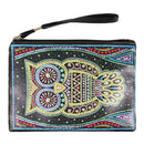 DIY Owl Special Shaped Diamond Painting Women Wristlet Bags Zipper Wallet