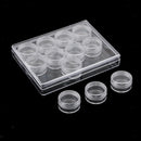 12 Slots 5g Plastic Storage Box Jewelry Beads Storage Box Cosmetic Samples