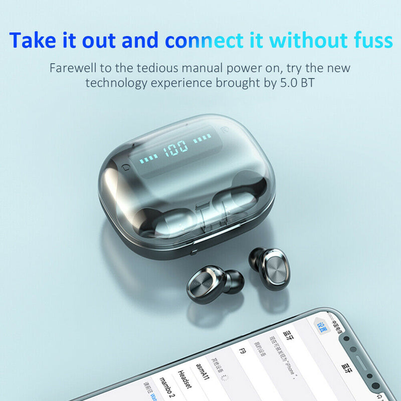 263 TWS Earbuds Bluetooth 5.0 In Ear Headphones Waterproof Headset with Mic