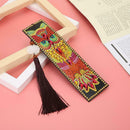 DIY Owl Special Shaped Diamond Painting Leather Bookmarks with Tassel Gifts