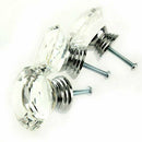 10Pc 40mm Crystal Glass Diamond Shape Cabinet Knob Drawer Pull Handle Kitch S4U3