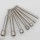 7pcs 1/4 Hexagon Socket 5/6/8/9/10/11/12mm Strong Magnetic Wind Batch Sleeve Top