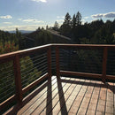 Stainless Steel Protector Sleeves For 1/8 Inch Cable Railing, Wood Posts, D