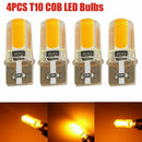 4x T10 194 168 W5W COB 8-SMD SILICA Super Bright LED light Bulb 12V 6500K Yellow