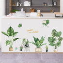 Tropical Palm Leaves Wall Stickers Home Decor Living Room Decorative Sticke