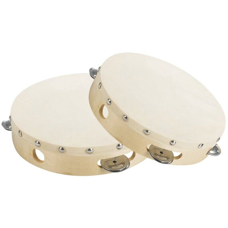 8-Inch Blow Tambourine Musical Instrument Children Percussion Instrument Qu