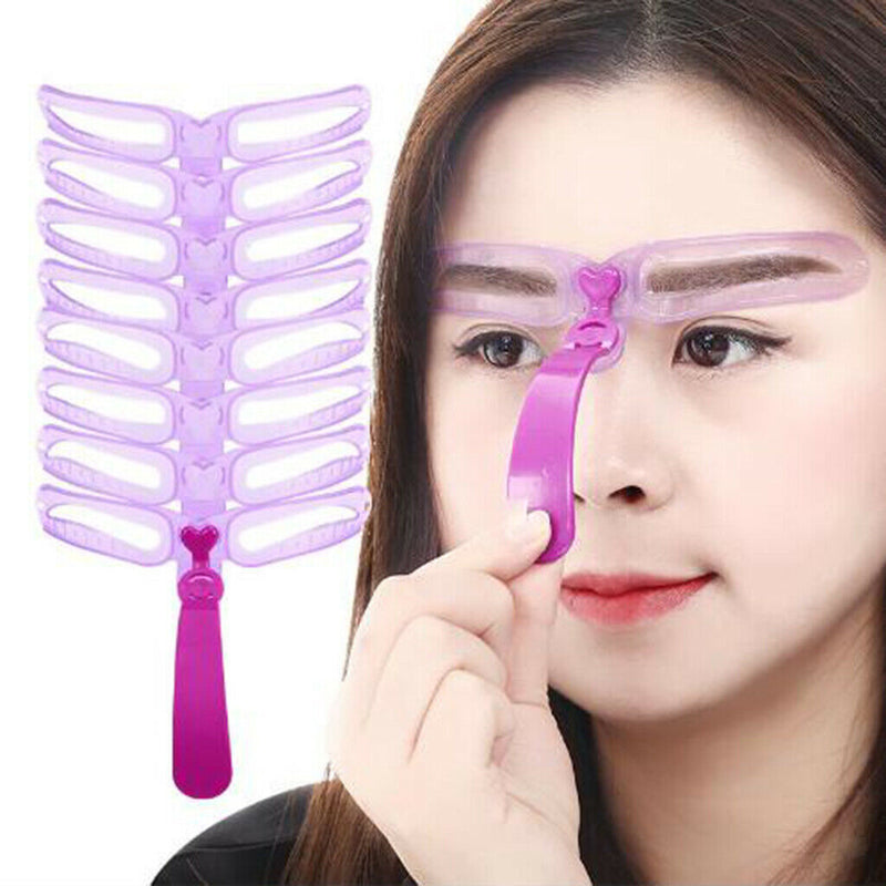 8 Style Easy Use Eyebrow Shaping Stencil Eye Brow Template Makeup DIY Tool