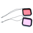 4x Dive Filter (Red + Purple) Water Resistant for Gopro HERO5 Black Camera