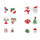 Christmas Stud Earrings Set Santa Elk Christmas Tree 6 Pairs / Set Earrings
