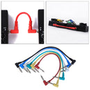 6xGuitar Part Angled Plug Audio Cable Leads Patch Cables for Guitar Pedal Effect