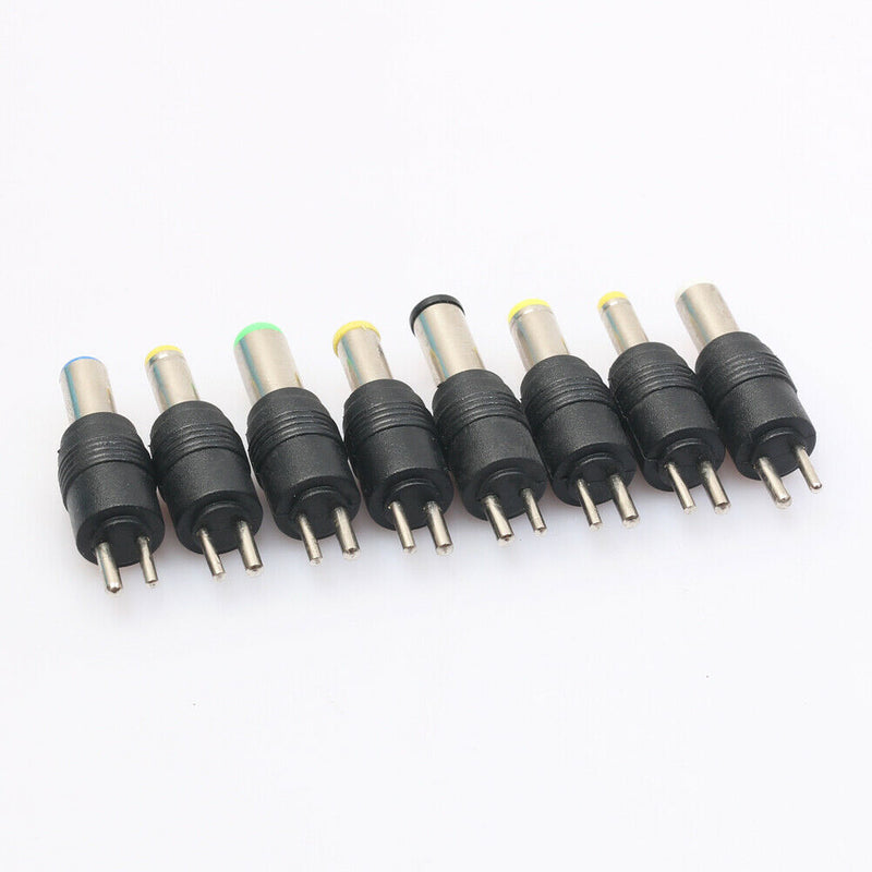 1Set 8Pcs Universal 2Pin Plug Charger Tip AC/DC Power Adapter for Notebook