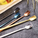 5Pcs Tea Spoon Stainless Long Handle Coffee Cocktail Stirring Spoon Newest Use