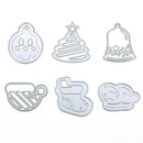 6pcs Carbon Steel Christmas Tree Decor Cutting Dies Stencils For DIY Card