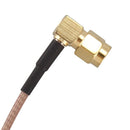 5X(6" SMA Male to SMA Right Angle Male Plug Jumper Pigtail Cable RG316 S9V3)