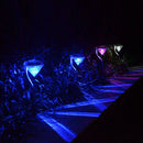 4 X Solar Powered Lawn Garden Bend Pole Diamond Stake Light Color Changing