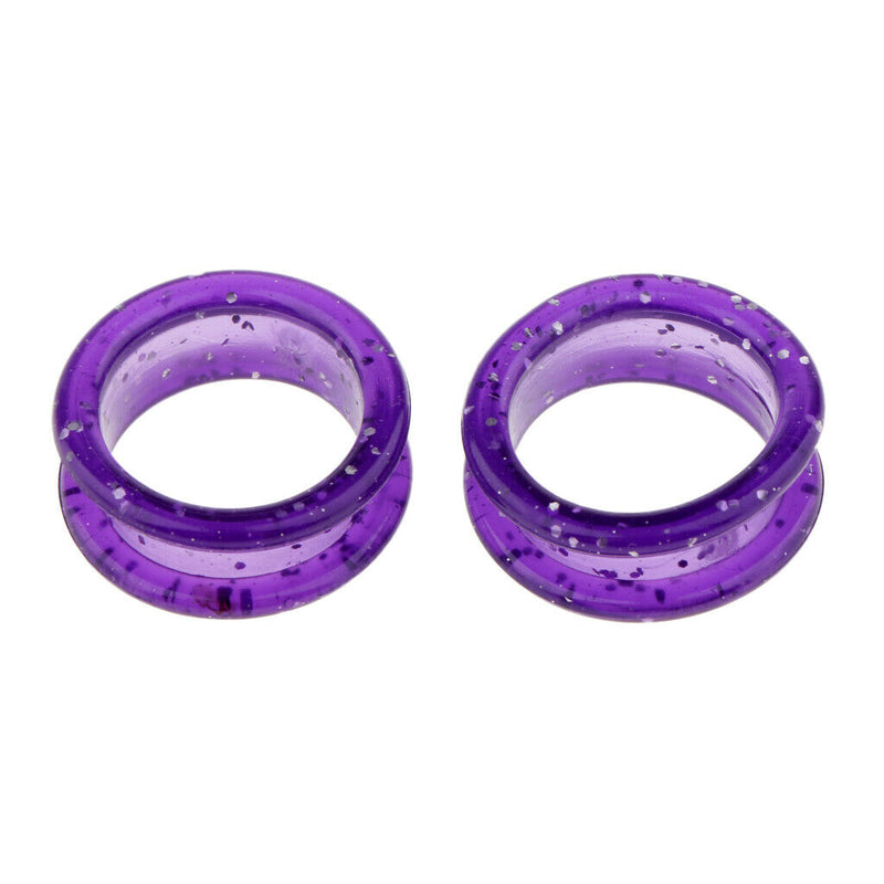 10 Pieces Rubber Scissors Shears Finger Rings Grips for Salon Barber Purple
