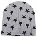 Kids Boys Girls Stars Patterns Soft Cute Knit Hat Beanies Cap gray N9V9