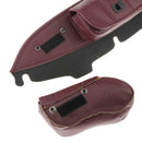 Red PU Leather Motorcycle Windshield Bag Saddle Three 3 Pouch  Fairing Bag