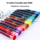 12 Color Ink Cartridges Refill Universal Design Pen Color Pen Ink Sac Top P C7L1