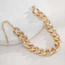 Punk Choker Necklace Rhinestone Hip Hop Thick Chunky Collar Women Jewelry