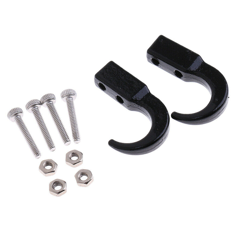 Black Metal Trailer Winch Tow Hooks for 1/10 RC4WD D90 Remote Control Buggy
