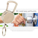 Burglar Anti-lost Metal Telescopic Keychain Retractable Elastic Nylon Rope