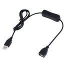 1M USB Date Cable Male to Female Switch ON OFF Cable Toggle LED Power F`J Gw