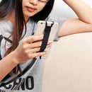 PC Black Mobile Phone Holder Elastic Strap Metal Bracket One Hand Operation Gift