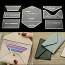 7Pcs DIY Acrylic Template Leather Stencils with Holes for Wallet Purse Clear
