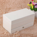 4 Compartment Watch Storage Box Drawer Jewelry Storage Display Leather Squa D3L3