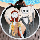 Halloween Series Microfiber Beach Towel With Drawstring Backpack Bag Sport