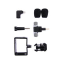 Side Open Skeleton Housing Case + Microphone + Adapter Kit For GoPro Hero 3 3+ 4