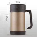 500Ml/17Oz Thermo Mug Stainless Steel Vacuum Flasks With Handle Thermo Cup  F6Y8