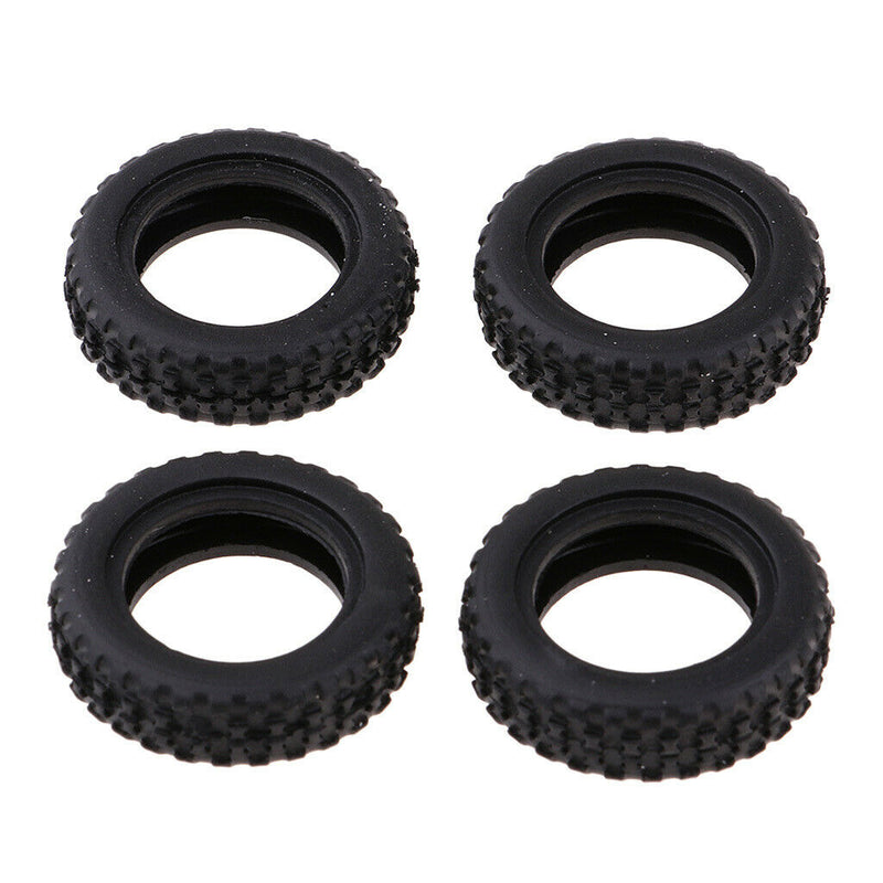 4x Wheel Tire Tyres Replacement (Black) for WLtoys K979 K989 1:28 Rally Car
