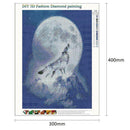 5D DIY Full Drill Diamond Painting Novelty Wolf Cross Stitch Embroidery Kit