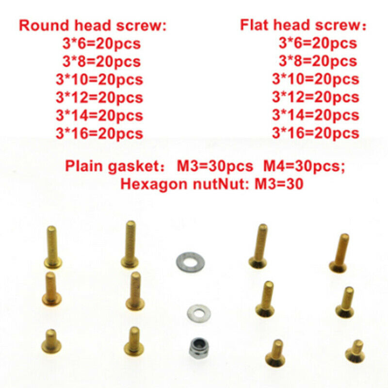 330PCS Metal Screws Upgrade Kit For 1/10 RC Car Axial SCX10 Traxxas TRX-4 94111