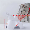 Cat Ears Shaped Cat Bowl Oblique Double Bowls Drinking Cervical Vertebra Ne V6A3