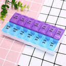 1pc Medical 7 Day Pill Box Drug Storage 14 Slots Pill Box Weekly Storage C BX