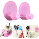 2x Plastic Plug Socket Electric Cord Wall Holder Hooks Rack Hanger Organizer