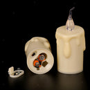 6x Battery Flameless Led Candle Flickering Yellow Light Taper Candle 118mm