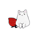 Cartoon Cute Cat Pins Enamel Brooch Shirt Jacket Ornament Jewelry Gift (2) A