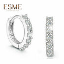 Women Fashion Single Row Copper Hoop Huggie Earrings Delicate Gift B4X7